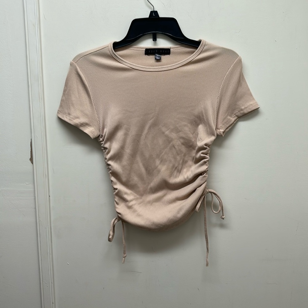 Faded Rose Ribbed Top - Size M (Juniors)